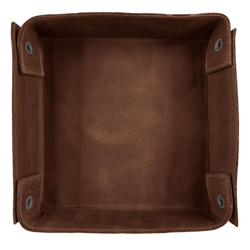 Hide & Drink, Leather Catchall Change Keys Coins Jewels Box Tray Big Storage, Handmade :: Swayze Suede - color: Swayze Suede
