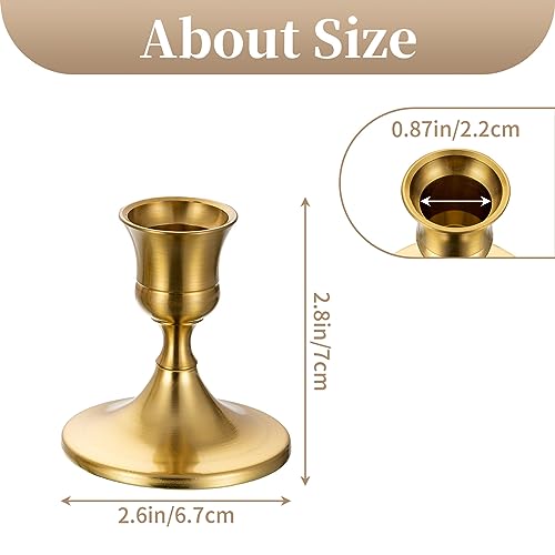 Sziqiqi Candlesticks Holder for Wedding Table Centerpiece - Gold Taper Candle Holders Candle Stick Holder Bulk for Christmas Candlelight Dinner Wedding Party Festival Decor 6 Pieces - color: Gold-style 2, size: 6 Pcs