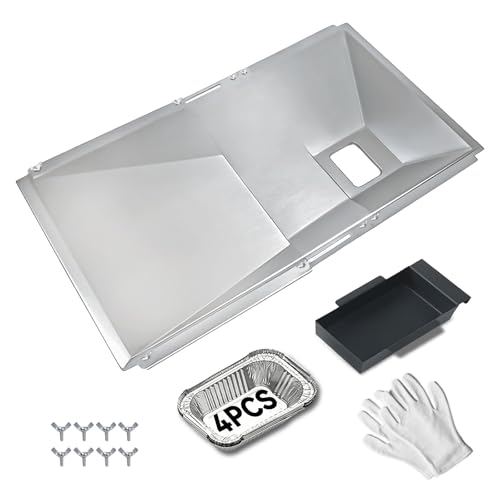 Universal Grease Tray with Catch Pan Replacement for Nexgrill 720-0830H 720-0888S 720-0888N, Adjustable Drip Pan for 3/4/5/6 Burner, BBQ Grill Pan for Charbroil, Dyna Glo, Expert, BHG,Expert Gas Grill - color: Sliver Universal