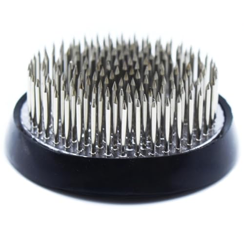 Floral Frogs for Flower Arrangements, 2.4" Round Metal Flower Frog Vase Arranger Pin Holder for Ikebana, DIY Flower Craft Arrangements (60mm Silver) - color: 60mm Silver