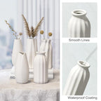OERGKE White Ceramic Vase with Painting Kit Small vases for Flowers, Home Farmhouse Decor Modern Boho Vases for Living Room, Office, Dining Table, Bedroom, Kitchen Shelf(8packs)