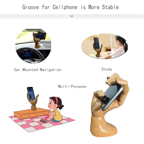 Mannequin Hand, Cell Phone Stand,Phone Holder,Phone Stand for Desk,maniquin Wooden Hand,poseable Figure,Wood Hand,Cell Phone Stand,Female Hand of Left for Mobile Phone. - color: Female_left 7.5 in With Groove