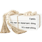 Decorative Books for Home Decor, White Faux Books for Decoration, Rustic Farmhouse Stacked Display Books (Family) - style: Family