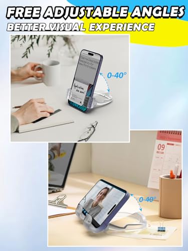 CALDEVER Mom Gift for Mothers Day Thumbs Up Lazy Phone Stand: Gifts for Teens Boys Girls Cell Phone Holder for Desk Birthday Gifts for Grandma Nana Women Wife Men Adults from Son Daughter - color: Transparent
