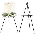 MEEDEN Wooden Easel Stand for Display: Black Wood Tripod for Wedding Sign - Poster Board Holder for Welcome Picture - style: Black