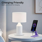 Phone Stand for Desk, Cell Phone Holder Adjustable Cellphone Tablet Stand for Desk Height Angle Adjustable Compact Design for iPhone iPad Android Devices Under 12" (Purple, 1Pack) - color: 03-Purple