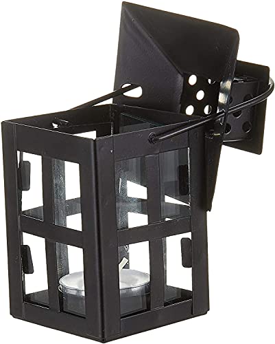 Kate Aspen Luminous Black Mini-Lantern Tea Light Holder