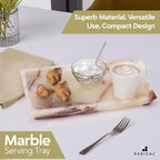 Radicaln Marble Rectangle Serving Tray 12" Inches Handmade White Onyx Charcuterie Tray Dining Table, Ideal Candle Dish and Plate for Serving Platter - color: White Onyx