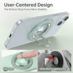 SYNCWIRE Magnetic Phone Ring Holder for MagSafe, 360° Rotation Cell Phone Grip Stand Finger Ring Kickstand Two-Sided Magnet Compatible with iPhone 17 Pro Max 16 15 14 13 12 MagSafe Accessories - color: Single Ring-1PCS-Green