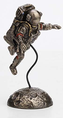 Veronese Design 6 1/8 Inch Zero G Astronaut Moon Landing Resin Statue Bronze Finish