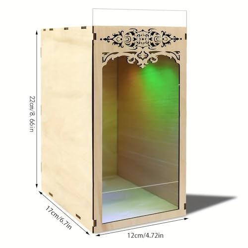 Book Nook Kit, Simple Booknook Bookend, Miniature Dollhouse House Kit for Beginner, DIY 3D Puzzle Model with LED Light and Dust Cover - style: Plain