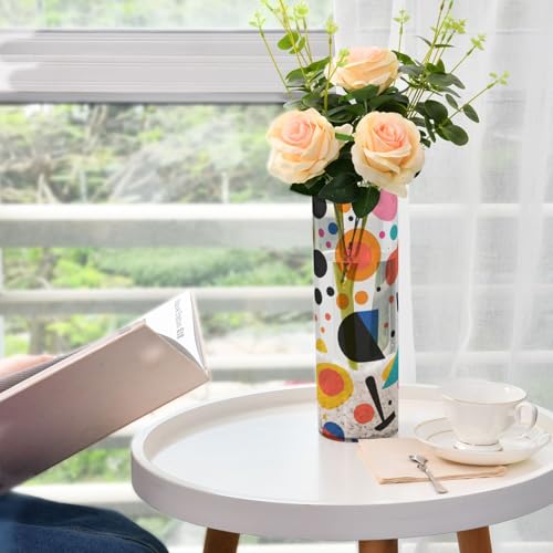 Flower Vase Abstract Tools Unbreakable Decorative Modern Plastic Vase for Home