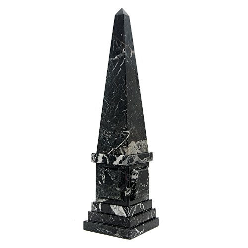 Luxurious Marble Obelisk – Hand Carved, Polished Modern Stone Obelisk – Durable & Functional Living Room Decor - Multipurpose Home Interiors Decor - One-of-a-Kind Decorative Objects