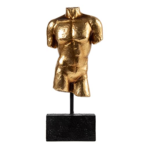 Guichifun Sculptures Home Decor Bust Male Statue - Figure Resin Decoration Modern Gold Decorative Figures Home Art Sculpture Christmas Birthday Gifts for Men&Women 3 X 1.5 X 8.5 Inch - color: Male