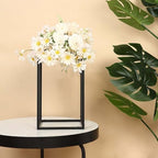 Efavormart 2 Pack Rectangular Matte Black Metal Wedding Flower Stand, Geometric Column Frame Centerpiece 12" - color: Matte Black, size: 2 Pack 12''