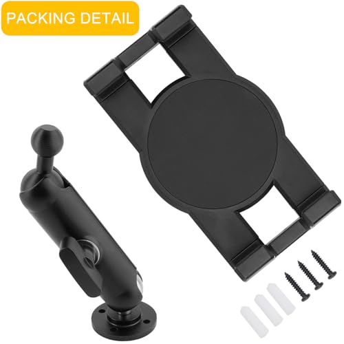 Aluminum Heavy Duty Drill Base Tablet Holder for Car,Tablet Mount for Truck,Commercial Vehicles,Dashboard,Boat and Wall Compatible with 4"-12.9" iPad Pro/Mini/Galaxy Tab//Phones,Large Case Friendly