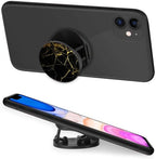 MOKKI 4 Pack Phone Grip,Cell Phone Holder for Smartphone,Finger Expanding Kickstand Stand - Luxury Black Rose Gold Marble Blue Gray