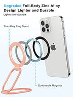 【2025 Upgraded】 Mag Safe Phone Ring Holder, SUPERONE Adjustable Magnetic Kickstand & Removable Phone Grip Compatible with Wireless Charging Only for iPhone 17 & 16 & 15 & 14 & 13 Series - Rose Gold - color: Rose Gold