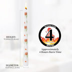 Taper Candles,10 inch 2pc White Tapered Candles with Red Rose Printed, Unscented and Smokeless Long Burning Candles,Tall Candlesticks with Cotton Wicks,Ideal for Weddings, Home Décor - style: Red Rose
