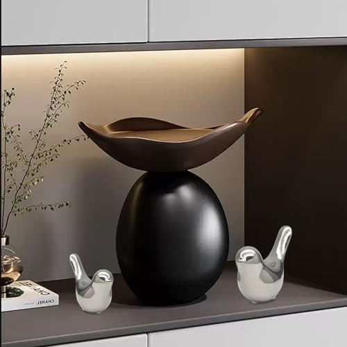 2 Pcs Modern Style Animal Statues, Decorative Silver Ornaments Birds Statues, Ceramic Decor for Office Desktop, Bookshelf, Bedroom, Living Room, Cabinets - color: Silver