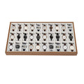 LOYALHEARTDY 30 Grid Watch Jewelry Tray Organizer Wooden Box Organizer Display Tray Watch Bracelet Display Holder with Removable Pillow for Men & Women Storage and Display