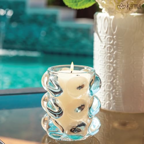 Karma, Lucia Hobnail Votive, Tea Lights Candle Holder, Glass Votive Candle Holders for Table Decorations, Baby Shower, Birthday Party, Weddings and Home Decor, Copper - color: Copper