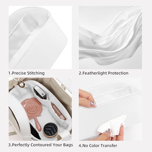 DGAZ Silk Purse Organizer Insert Fits Dior Toujours Bags，Silky Smooth Bag Organizer，Luxury Handbag & Tote Shaper(Mushroom,Toujours L) - color: Mushroom, size: Large
