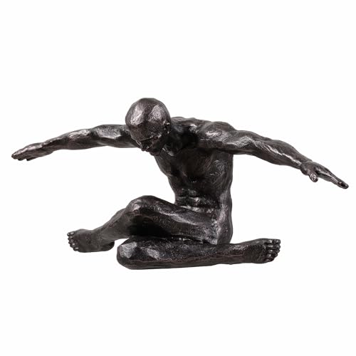 Hi-Line Gift Ltd. Stretching Human Sculpture Resin Home Decor Contempory Tabletop Ornament