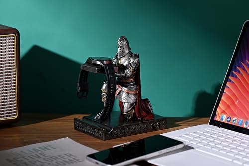 King's Guard Watch Display Stand Eyeglass Jewelry Bracelet Necklace Holder Trays Towers Resin Pen Holder Warrior Knight Mobile Phone Stand for Office & Home (Iron) - color: Iron