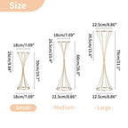 NUPTIO 2 Pcs Wedding Centerpieces for Tables, 19.7in Tall Metal Flower Trumpet Vase, Gold Vases for Centerpieces, Artificial Flower Display Rack for Birthday Party Dinner Event Hotel Home Decor - size: 19.7 inch Tall