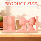 2 Pcs Pink Bow Bookends Coquette Home Decor Cute Sculpture Book Ends Resin Pink Bookends Shelves Bow Nursery Decoration for Bedroom Home Office Nursery Decor Birthday Gift - style: Bow