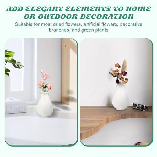 15 Pack White Ceramic Bud Vases Bulk, 3.9 Inch Premium Boho Small Flower Vases White Ceramic Vases for Centerpieces for Pampas Garss Dry Flowers Home Wedding Table Decor