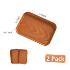 Wood Grain Plastic Serving Platters and Trays,Serving Dishes for Entertaining,Platters Serving Food,Appetizer Serving Trays for Snacks,Charcuterie,Chips,Candy,Fruit,Sushi Coffee Cosmetics Accessories - color: Tray-s-2pack-wood Grain