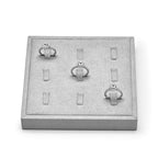 Oirlv Microfiber 9 Slots Jewelry Ring Display Tray Travel-Friendly Modular Jewelry Tray - style: P13505