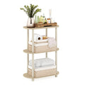 Furinno Turn-N-Tube No Tools 3-Tier Modern Oval Side Display Rack, Bauhaus Oak/Beige - color: Bauhaus Oak/Beige, size: 3-Tier Oval