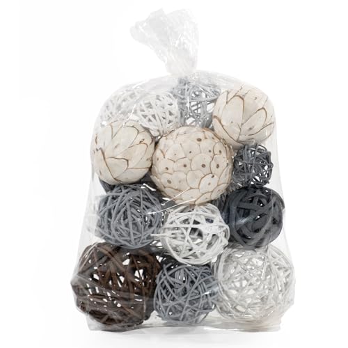 ANDALUCA Decorative Balls Vase Filler Bag with Orbs, Balls (Grey) - color: Grey
