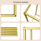 23.6inch 10 pcs Column Vases Gold Centerpieces for Table Metal Flower Stand Gold Wedding Centerpieces for Tables Party Floral Stands for Flowers - size: 23.62 Inches - 10 pcs