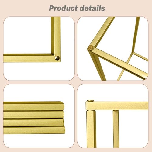 10 Pcs 15.75inch Gold Wedding Flower Vase Metal Column Flower Stand, Geometric Centerpieces Vase for Table, Home Party Wedding Decorations - size: 15.75 Inches - 10 pcs