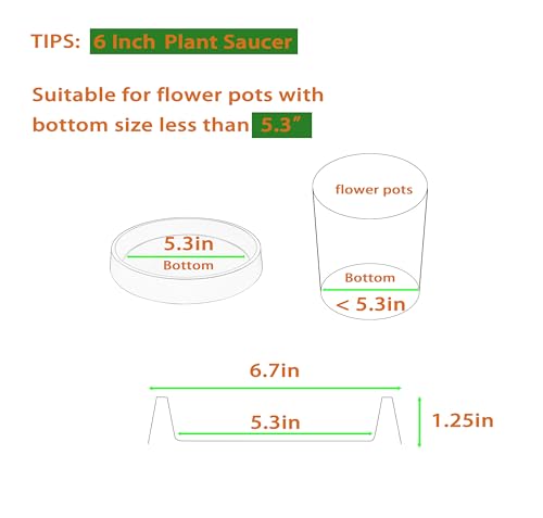 1 Pack Plant Saucer Tray for Ceramic Plastic Pots, 6 inch Plant Saucers for Indoors, Pot Saucers Trays, Flower Planter Water Drip Trays for Pots Base (6", Blue) - color: Dark Blue, size: 6" (1 Pack)
