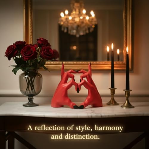 Devil Hands Gothic Resin Statue – Romantic & Alternative Unique Gift for Halloween or Valentine’s Day, Dark Home Decor – Design Patent Pending