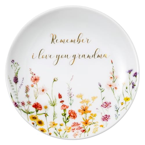 Crisky Jewelry Ring Dish for Grandma Birthday Gifts Thinking of You Gift for Grandmother New Fist Time, Personalized Christmas Valentine's Gift Ideas from Grandson Granddaughter (I Love You Grandma) - style: Grandma I Love You