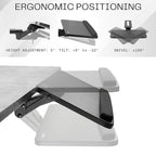 VIVO Adjustable Computer Keyboard & Mouse Platform Tray Ergonomic Under Table Desk Mount Drawer Underdesk Shelf (MOUNT-KB03B) - color: Black, size: 25"