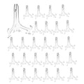 Artliving 3" Clear Plastic Stand Cookie Holder Display Stand Place Card Holder Display Easels at Weddings, Birthday Party(24 Pack) - color: White, size: 3inch(24piece)