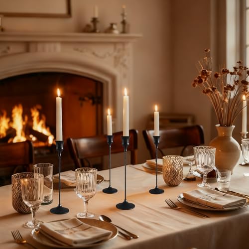 Candlestick Holders Black, 9 Packs Taper Candle Holder for Candlesticks, Candle Sticks Holder Decor for Home Decor - color: Black