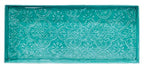 HF by LT Medallion Pattern Enamel Boot-Tray, 30 x 13 inches, Turquoise - color: Medallion Pattern, Turquoise