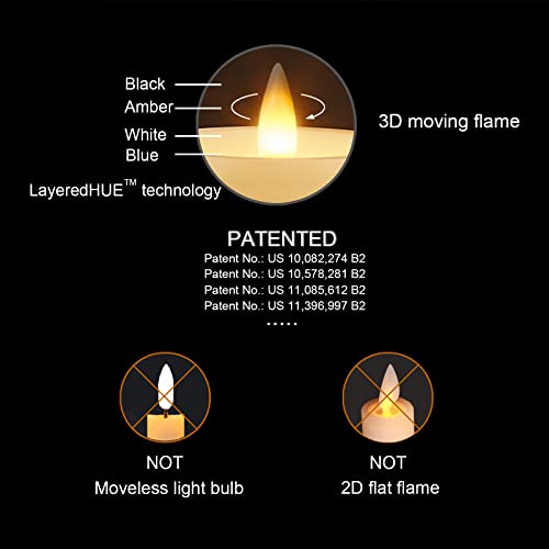 Flameless Taper Candles Flickering with Remote and Timer, 3D Moving Flame Taper Candle Battery Operated to 400 Hours, 9 Inch Window Candles, (Glitter Green) - color: Glitter Green