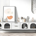 IcosaMro Thinker Statues Bookshelf Decor Abstract Sculpture Mid-Century Art Collection Figurines Modern Boho Home Decor Aesthetic Accents for Entryway Office Coffee Table Dresser TV Stand (Sandstone)