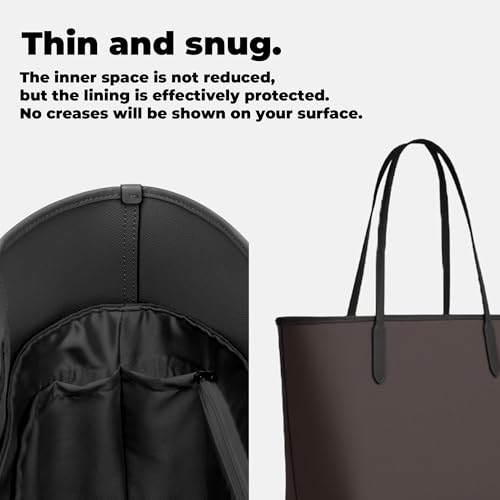 DGAZ Lightweight-Purse Organizer Insert for Coach City Bag,silk and DupontPaper handbag inner for Luxury Bags(City33,Black) - color: Black, size: City33