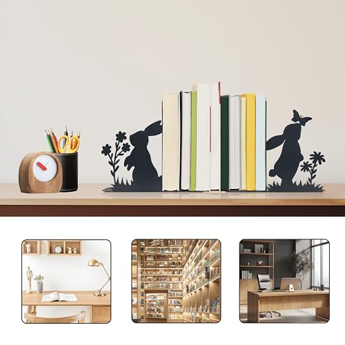 Charming Bunny Decor Rabbit Bookends - Adorable and Functional Decorative Accessories for Home and Office