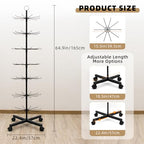ANBOXIT Retail Display Stand, Rotating Display Rack for Earring Keychains Jewelry Vendor Events & Stores, 7 Tier Movable and Adjustable 1 PCS - Black